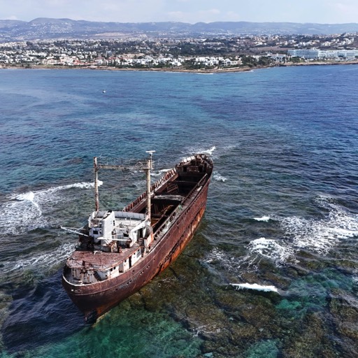 MV Dimitrios II Shipwreck (shot on DJI Mini 4 Pro), Paphos, Cyprus 2023 © andreas rieger
